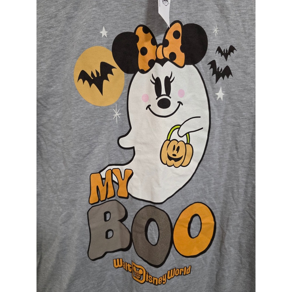 Disney Parks My Boo Minnie Mouse Ghost Halloween T-Shirt XS NEW - Picture 2 of 4